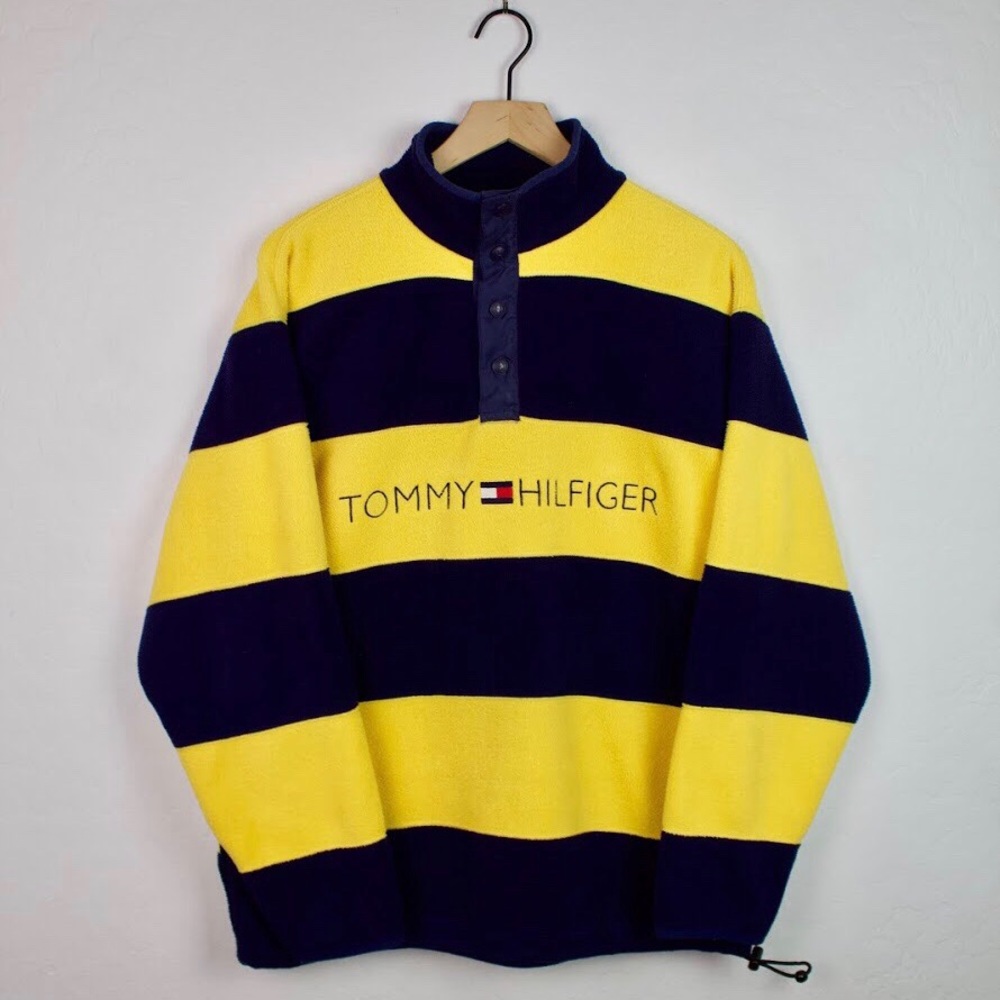 Rare 90’s Tommy Hilfiger Vintage Striped Fleece